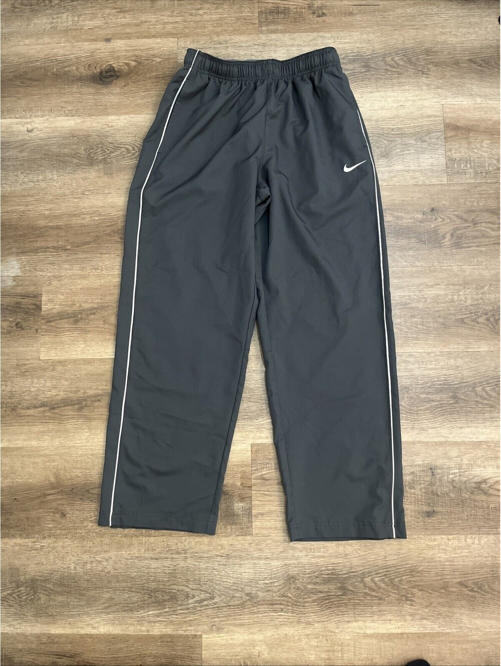 Vintage Y2K Nike Windbreaker Track Pants Mens Large Gray Ankle Zip